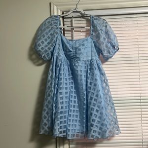 New large blue dress